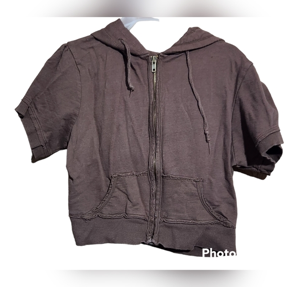 Vintage Distressed Crop Top, sz XL - Picture 1 of 5